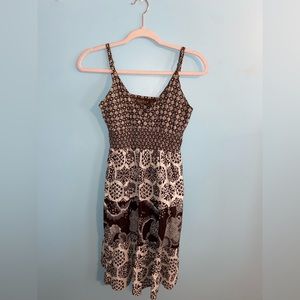 Brown mini dress